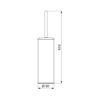 Toilet brush set with cover, floor-standing, stainless steel satin finish