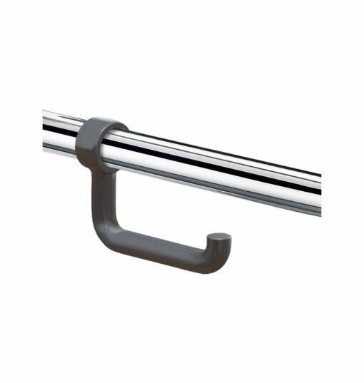 Portarotolo per maniglia di supporto da Ø 32 a Ø 34, nylon grigio-antracite, ADL-510081