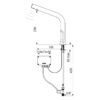 Miscelatore elettronico BINOPTIC MIX, funzionamento a rete, leva di miscelazione lunga, altezza di sgocciolamento 250 mm, 398MCHLH**