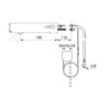 Miscelatore elettronico TEMPOMATIC MIX 4, funzionamento a rete (alimentatore a scomparsa), pre-sospensione, montaggio a parete posteriore, l. 190 mm