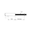 Valvola elettronica TEMPOMATIC 4, batterie integrate, montaggio a parete posteriore, L. 130 mm