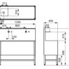 Lave-mains au sol avec électronique piézo, 2 lave-mains, acier inoxydable mat, 24 V DC, l. 1250 mm, ASA-SLUN-50PA