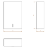 Extra large stainless steel paper towel dispenser Drawing